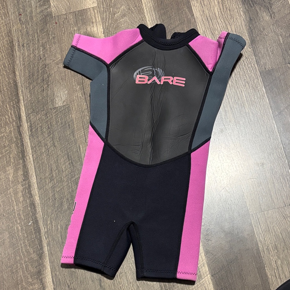 Pink and Black Kids Swim Suit